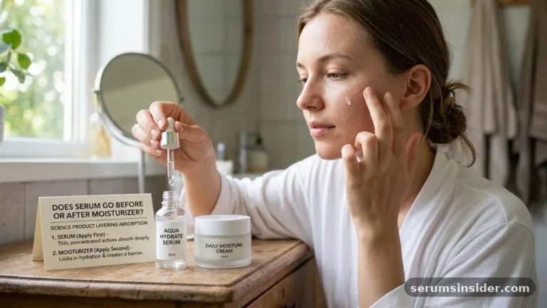 does serum go before or after moisturizer
