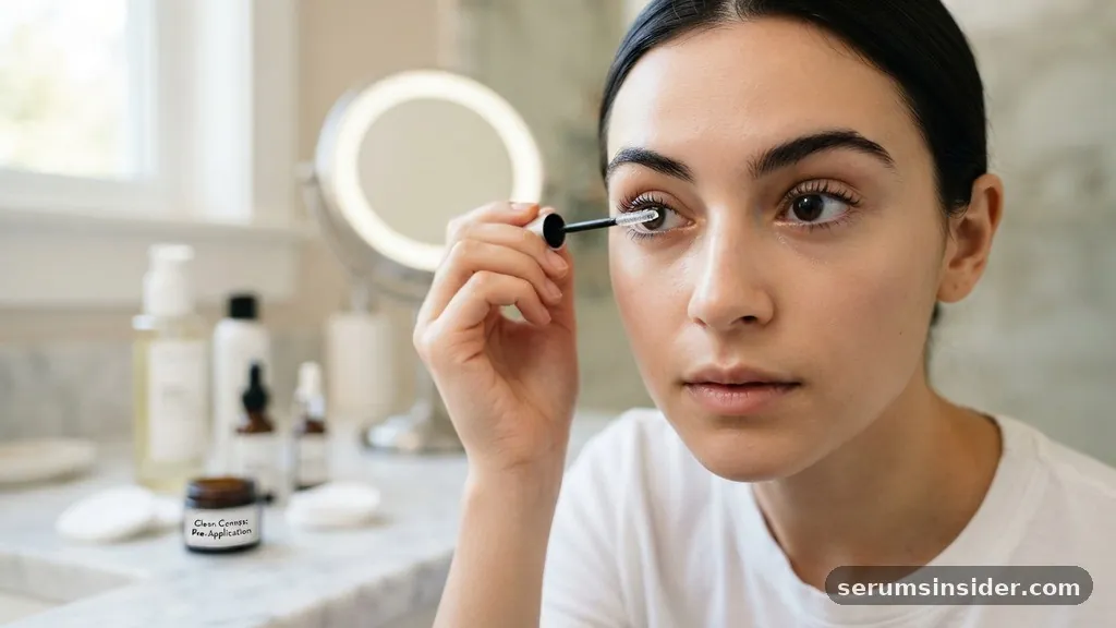 how to apply eyelash serum