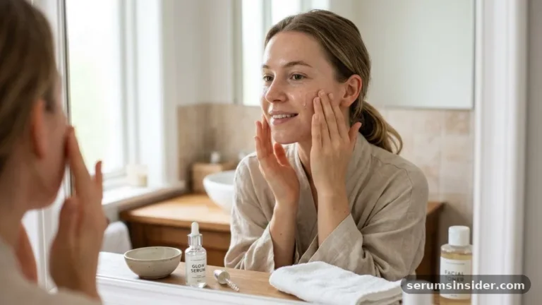 how to apply serum on face