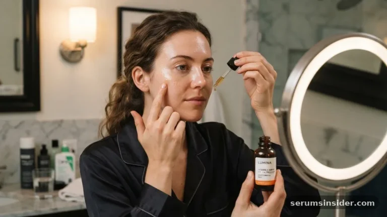 how to use vitamin c serum on face at night