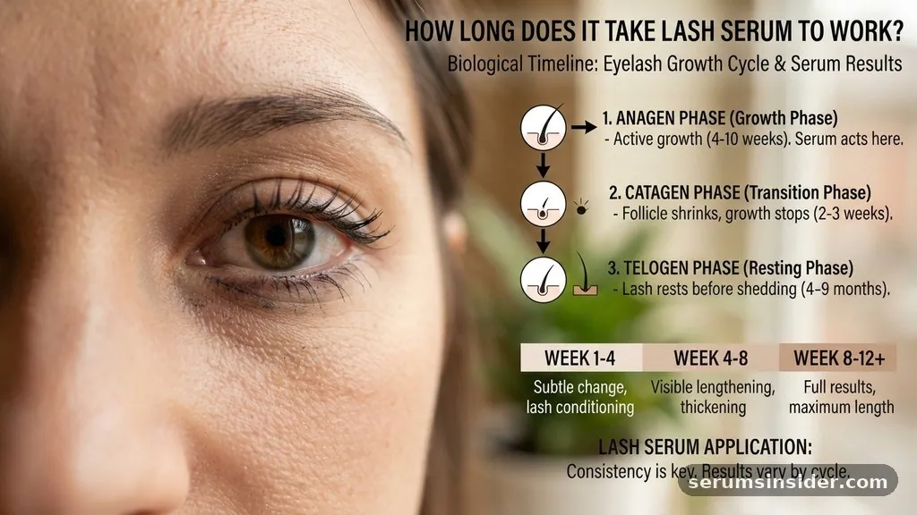 The Biological Timeline of Eyelash Growth - how long does it take for lash serum to work