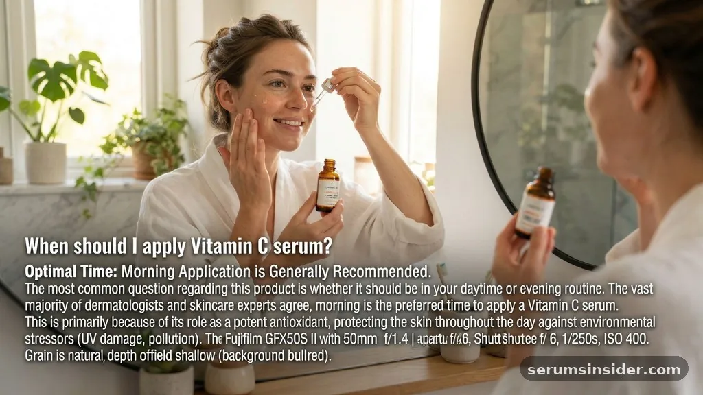 The Optimal Time: Why Morning Application is Generally Recommended - when should i apply vitamin c serum