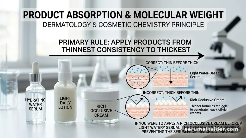The Science of Product Absorption and Molecular Weight - moisturizer or serum first