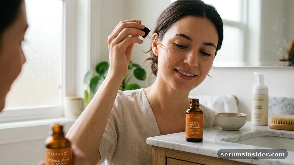 vitamin c serum at night or morning