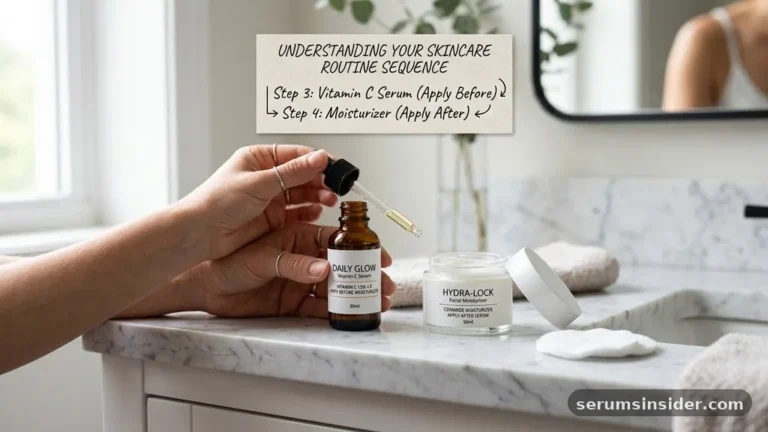 vitamin c serum before or after moisturizer