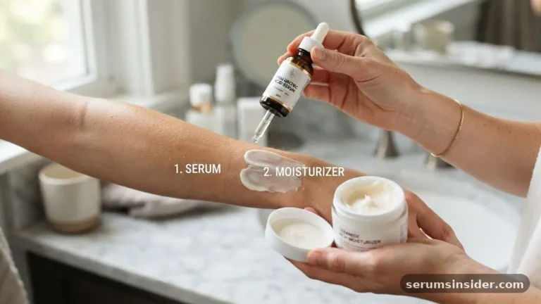 what goes on first serum or moisturizer