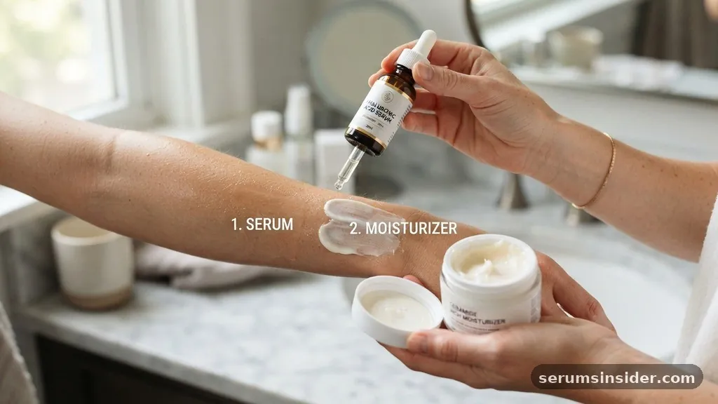 what goes on first serum or moisturizer